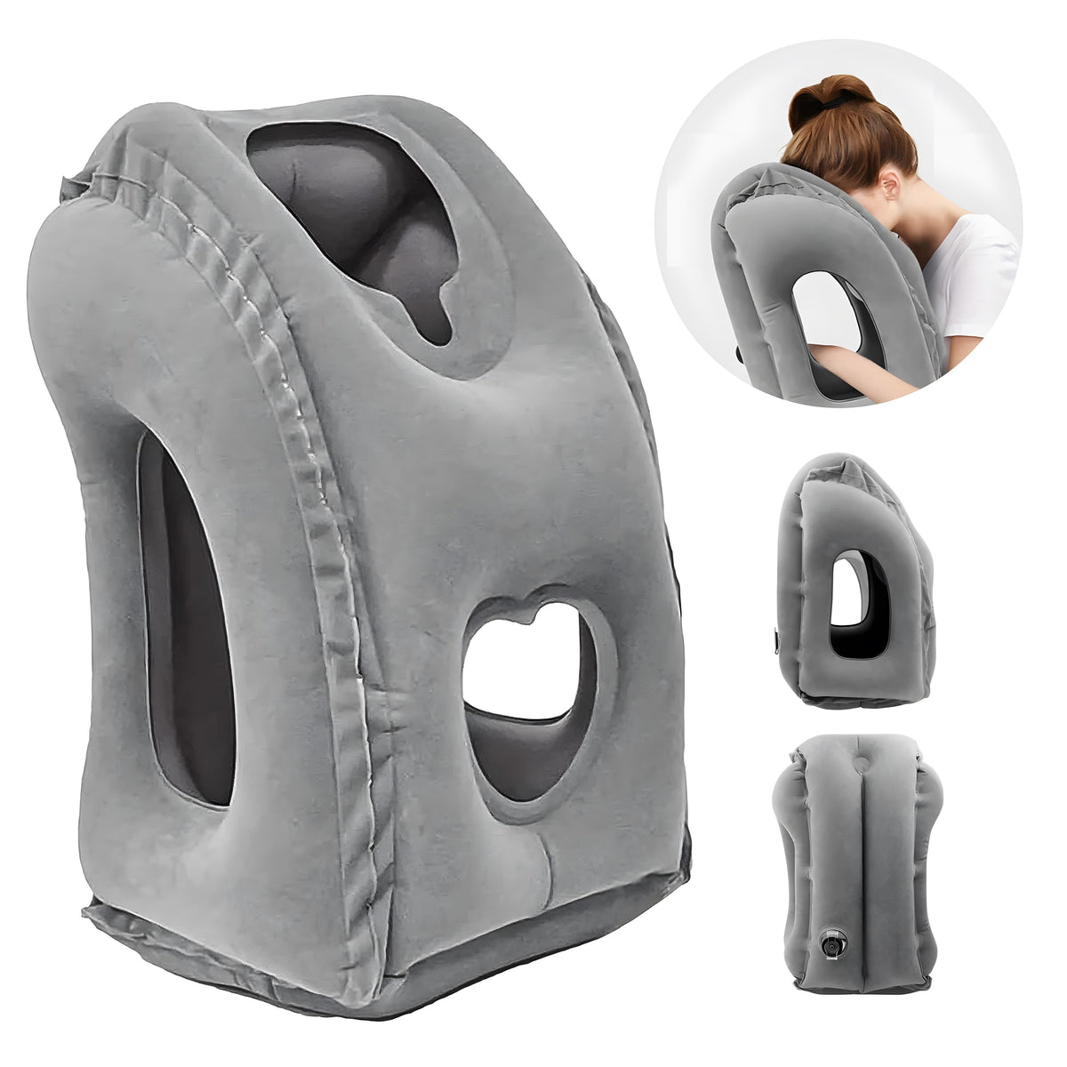 Inflatable Travel Neck Pillow Airplane Valve