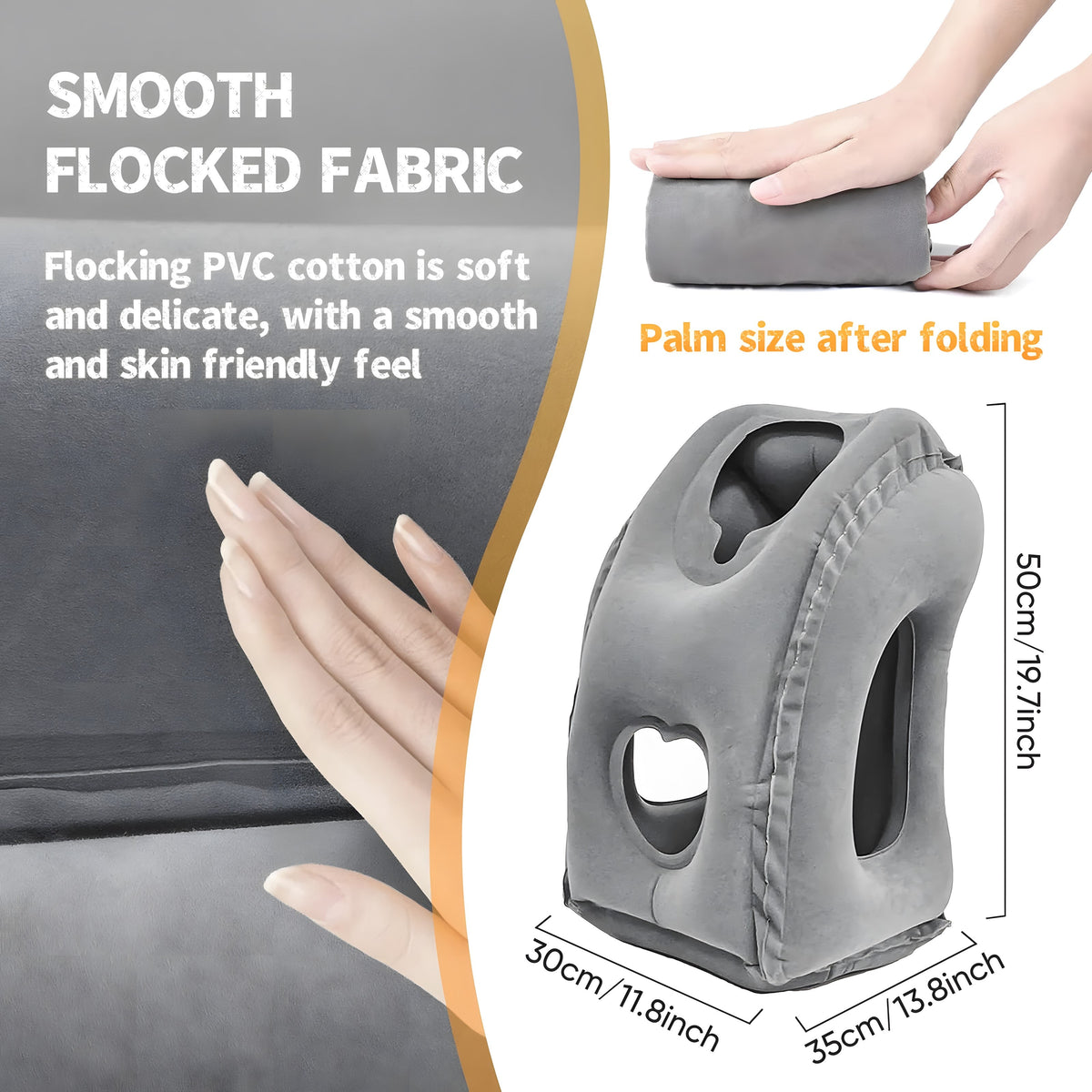 Inflatable Travel Neck Pillow Airplane Valve