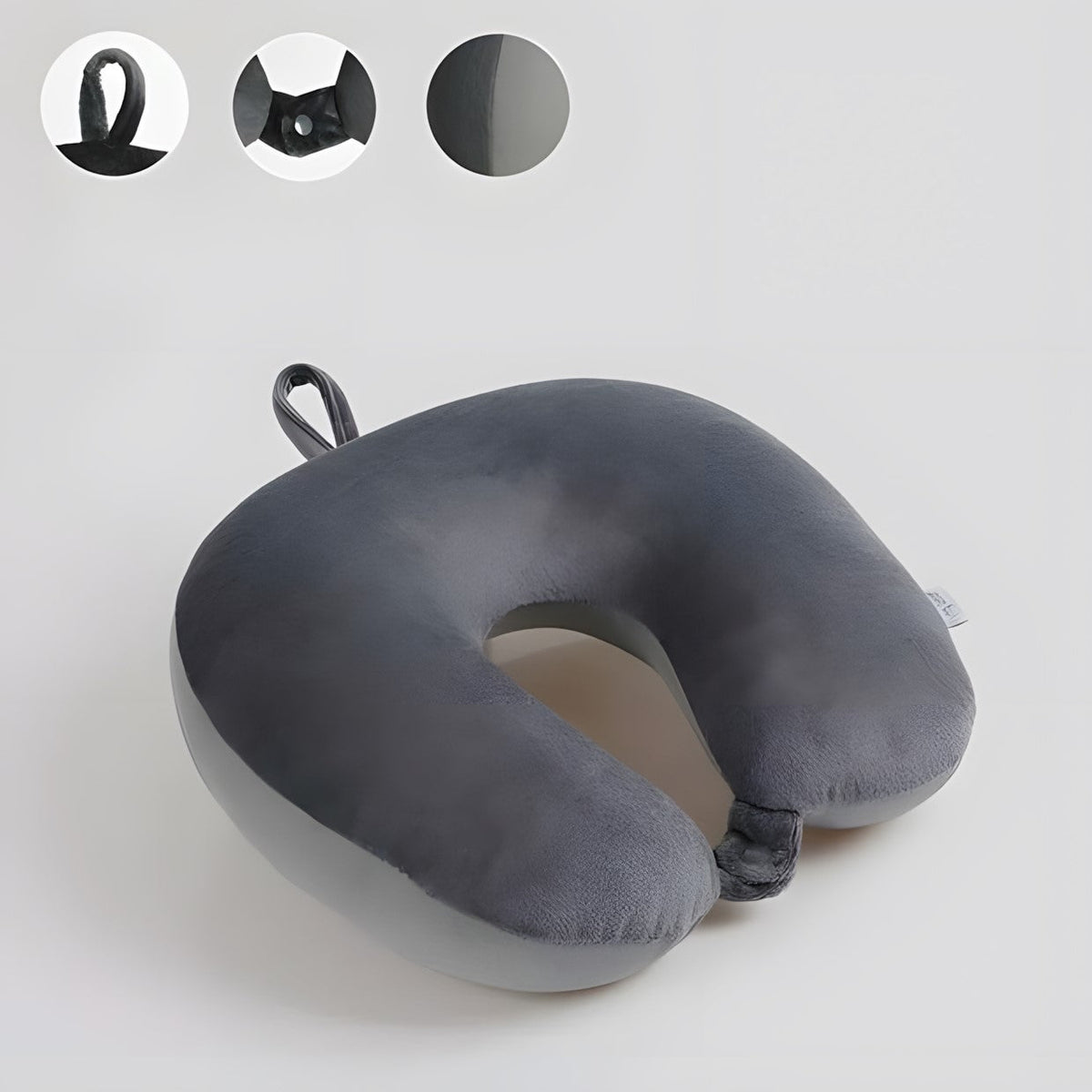 Soft Travel Neck Pillow with Snap Strap
